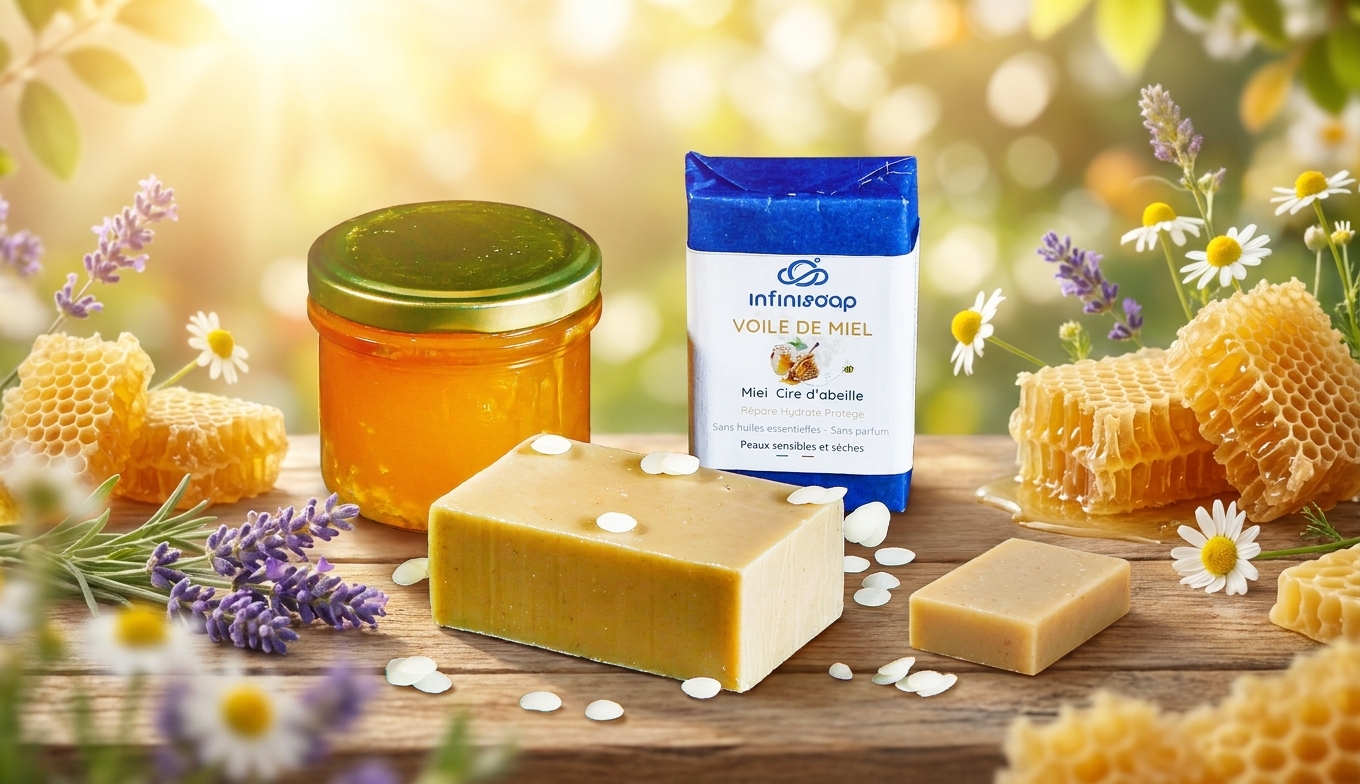 Voile de Miel, Savon solide naturel et artisanal au format 100g